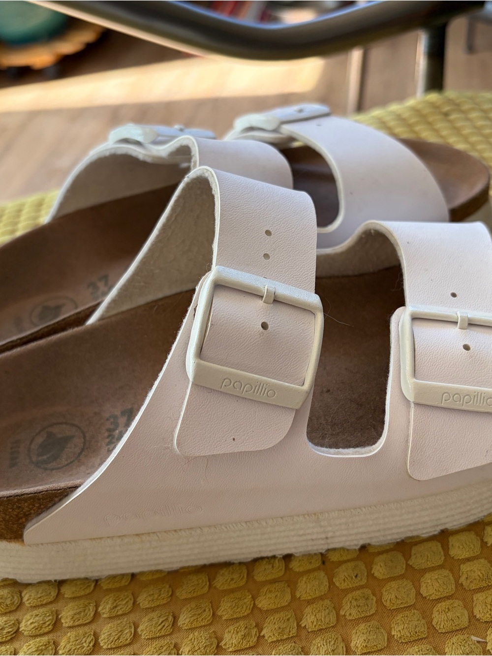 Papillio Women’s Double Buckle Sandal in Pale Pink
